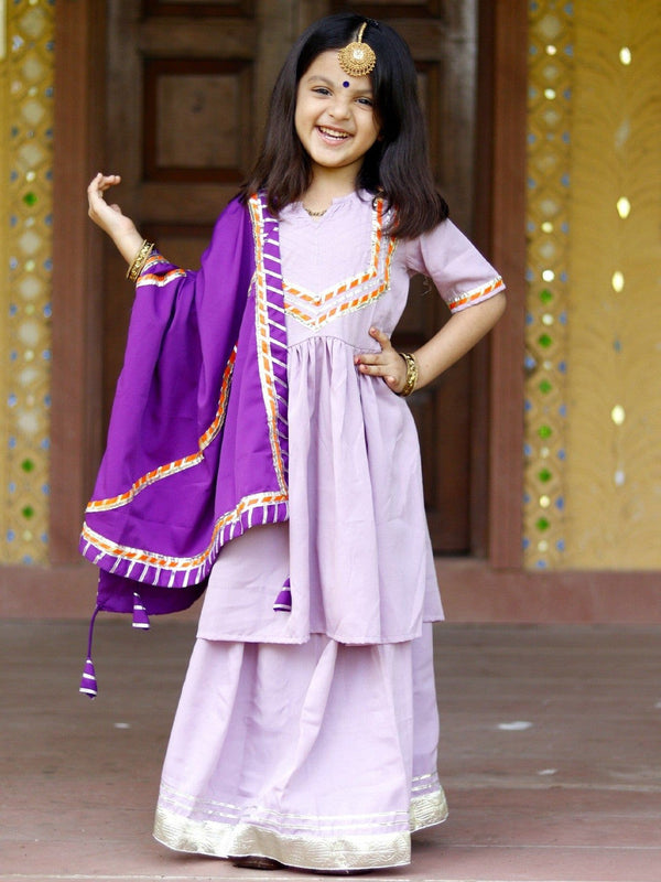 Girls Liliac Purple Skirt Set